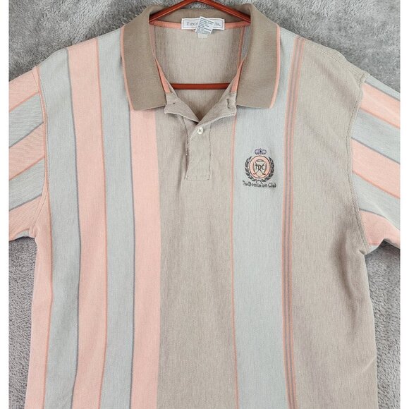 Izod Club Polo Mens Extra Large Multicolor Striped The Dominion Club Golf Shirt - Picture 6 of 11